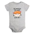 thumbnail image 1 of iDzn She Believed She Could Sushi Did Funny Rompers For Babies, Newborn Baby Unisex Bodysuits, Infant Jumpsuits, Toddler 0-24 Months Kids One-Piece Oufits, 1 of 5