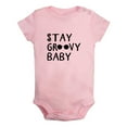 thumbnail image 1 of iDzn Stay Groovy Baby Funny Rompers For Babies, Newborn Baby Unisex Bodysuits, Infant Jumpsuits, Toddler 0-24 Months Kids One-Piece Oufits, 1 of 5