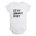 thumbnail image 1 of iDzn Stay Groovy Baby Funny Rompers For Babies, Newborn Baby Unisex Bodysuits, Infant Jumpsuits, Toddler 0-24 Months Kids One-Piece Oufits, 1 of 4