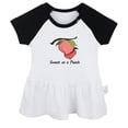 thumbnail image 1 of iDzn Sweet as a Peach Novelty Dresses For Baby, Newborn Babies Skirts, Infant Princess Dress, 0-24M Kids Graphic Clothes (Black Raglan Dresses, 12-18 Months), 1 of 5