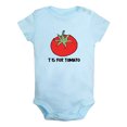 thumbnail image 1 of iDzn T is For Tomato Funny Rompers For Babies, Newborn Baby Unisex Bodysuits, Infant Jumpsuits, Toddler 0-12 Months Kids One-Piece Oufits (Blue, 18-24 Months), 1 of 5