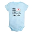 thumbnail image 1 of iDzn Take A Chill Pill My Mommy Is A Nurse Funny Rompers For Babies, Newborn Baby Unisex Bodysuits, Infant Jumpsuits, Toddler 0-24 Months Kids One-Piece Oufits, 1 of 5