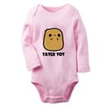 thumbnail image 1 of iDzn® Tater Tot Funny Rompers, Newborn Baby Unisex Bodysuits, Infant Jumpsuits, Toddler Kids Long Sleeve Oufits (Pink, 6-12 Months), 1 of 4