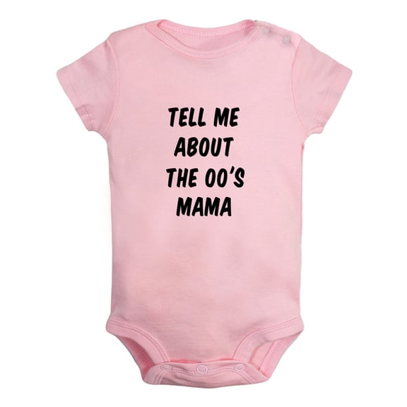 iDzn Tell Me About The 00's Mama Funny Rompers For Babies, Newborn Baby Unisex Bodysuits, Infant Jumpsuits, Toddler 0-24 Months Kids One-Piece Oufits
