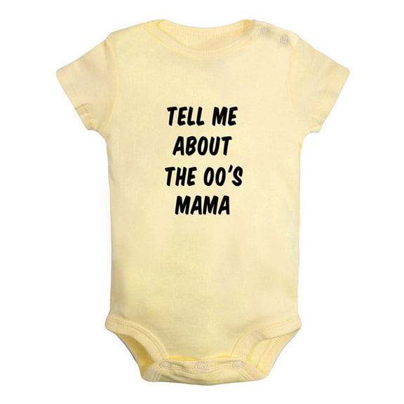 iDzn Tell Me About The 00's Mama Funny Rompers For Babies, Newborn Baby Unisex Bodysuits, Infant Jumpsuits, Toddler 0-24 Months Kids One-Piece Oufits