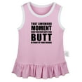 thumbnail image 1 of iDzn That Awkward Moment Funny Dresses For Baby, Newborn Babies Skirts, Infant Princess Dress, 0-24M Kids Graphic Clothes (Pink Sleeveless Dresses, 18-24 Months), 1 of 4