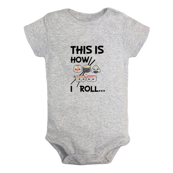 iDzn This is How I Roll Funny Rompers For Babies, Newborn Baby Unisex Bodysuits, Infant Jumpsuits, Toddler 0-24 Months Kids One-Piece Oufits
