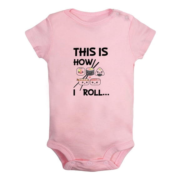 iDzn This is How I Roll Funny Rompers For Babies, Newborn Baby Unisex Bodysuits, Infant Jumpsuits, Toddler 0-24 Months Kids One-Piece Oufits