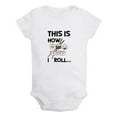 thumbnail image 1 of iDzn This is How I Roll Funny Rompers For Babies, Newborn Baby Unisex Bodysuits, Infant Jumpsuits, Toddler 0-24 Months Kids One-Piece Oufits, 1 of 4