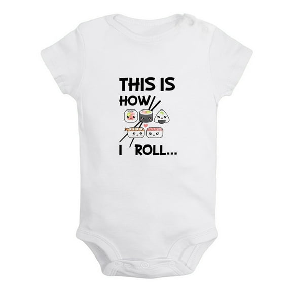 iDzn This is How I Roll Funny Rompers For Babies, Newborn Baby Unisex Bodysuits, Infant Jumpsuits, Toddler 0-24 Months Kids One-Piece Oufits