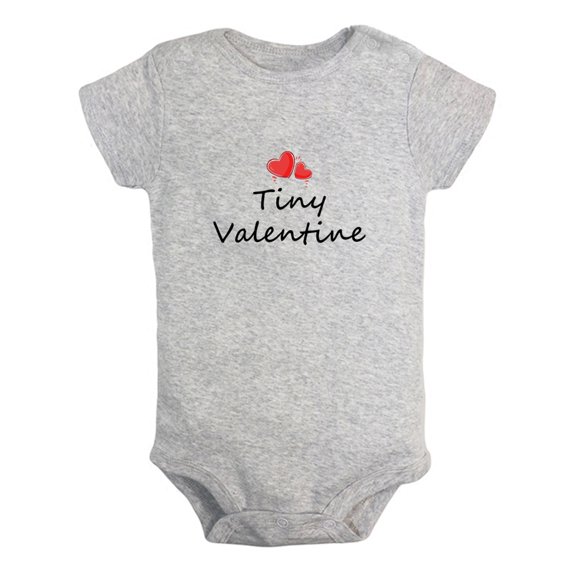iDzn Tiny Valentine Funny Rompers For Babies, Newborn Baby Unisex Bodysuits, Infant Jumpsuits, Toddler 0-24 Months Kids One-Piece Oufits