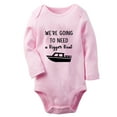 thumbnail image 1 of iDzn® We're Going to Need a Bigger Boat Funny Rompers, Newborn Baby Unisex Bodysuits, Infant Jumpsuits, Toddler Kids Long Sleeve Oufits (Pink, 0-6 Months), 1 of 4