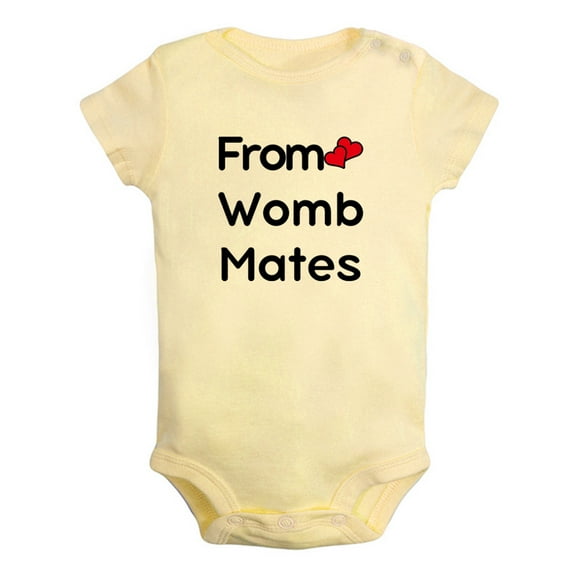 iDzn From Womb Mates To Room Mates Funny Rompers For Babies, Newborn Baby Unisex Bodysuits, Infant Jumpsuits, Toddler 0-24 Months Kids One-Piece Oufits