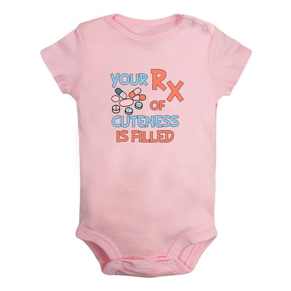 iDzn Your RX of Cuteness is Filled Funny Rompers For Babies, Newborn Baby Unisex Bodysuits, Infant Jumpsuits, Toddler 0-24 Months Kids One-Piece Oufits