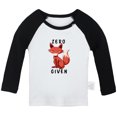 thumbnail image 1 of iDzn Zero Given Funny T shirt For Baby, Newborn Babies T-shirts, Infant Animal Fox Tops, 0-24M Kids Graphic Tees Clothing (Long Black Raglan T-shirt, 12-18 Months), 1 of 5