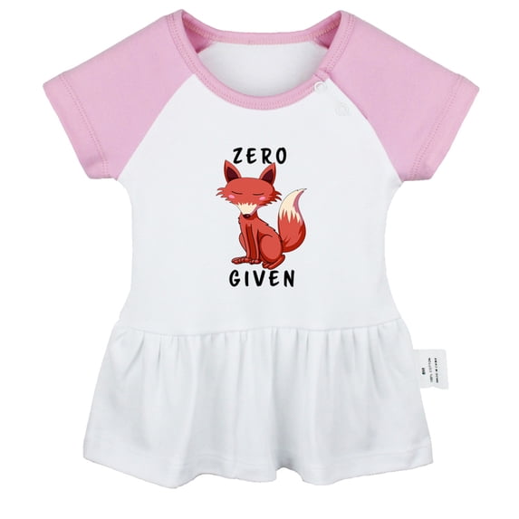 iDzn Zero Given Novelty Animal Fox Dresses For Baby, Newborn Babies Skirts, Infant Princess Dress, 0-24M Kids Graphic Clothes (Pink Raglan Dresses, 12-18 Months)