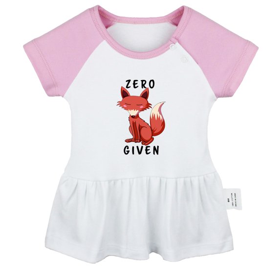 iDzn Zero Given Novelty Animal Fox Dresses For Baby, Newborn Babies Skirts, Infant Princess Dress, 0-24M Kids Graphic Clothes (Pink Raglan Dresses, 18-24 Months)