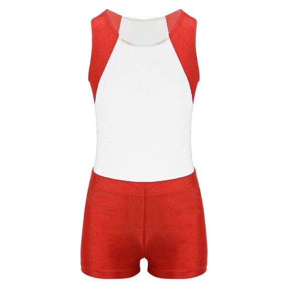 iEFiEL Boys Sports Suit Athletic Outfit Juniors Gymnastics Tank Leotard Unitard with Shorts Set,Sizes 6-16