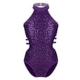thumbnail image 1 of iEFiEL Girls Ballet Dance Leotard Sequins Cutout Back Gymnastics Jumpsuit,Sizes 4-14, 1 of 7
