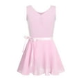 thumbnail image 1 of iEFiEL Girls Ballet Gymnastics Basic Leotard with Chiffon Wrap Skirt Pink 8-10, 1 of 4