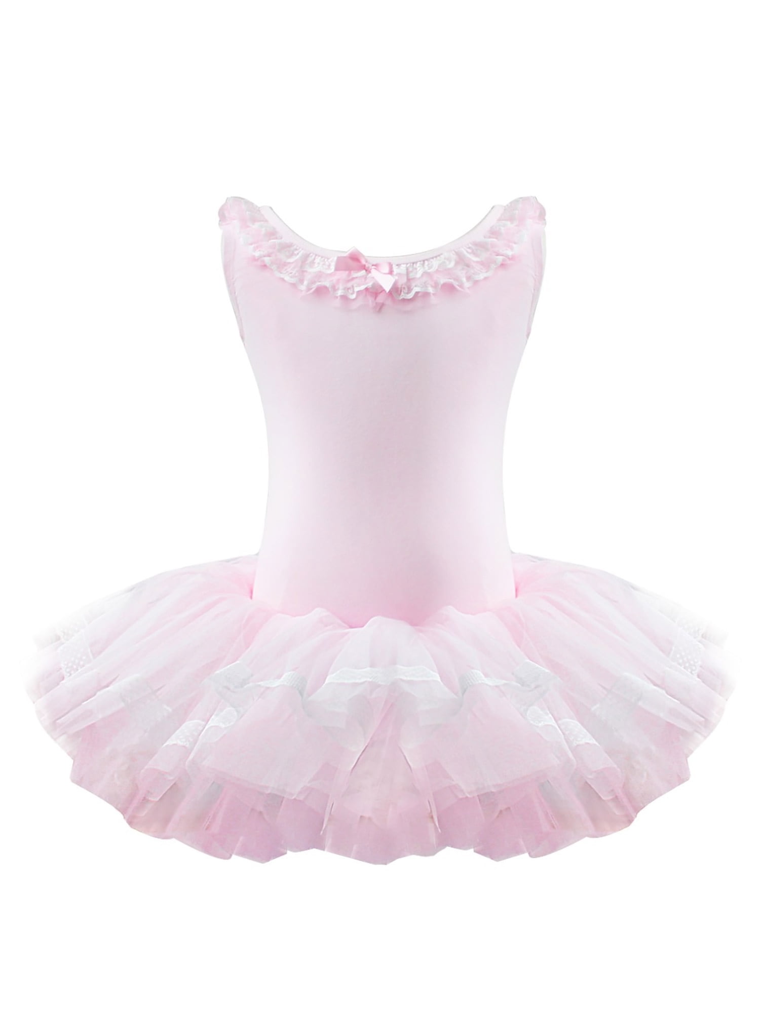 iEFiEL Girls Ballet Tutu Dress 3 Layers Dance Leotard Skirt Dress
