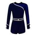 thumbnail image 1 of iEFiEL Girls Bronzing Cloth Long Sleeve Gymnastic Dance Leotard with Hollow Back, 1 of 5