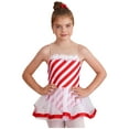 thumbnail image 1 of iEFiEL Girls Candy Cane Christmas Costume Fuzzy Stripes Ballet Dance Figure Ice Skating Tutu Leotard Dress Red 6, 1 of 7
