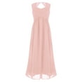 thumbnail image 1 of iEFiEL Girls Chiffon Lace Flower Girl Dress Wedding Bridesmaid Gown Pink 14, 1 of 6