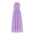 thumbnail image 1 of iEFiEL Girls Chiffon Scoop Neck Flower Girl Dress Wedding Bridesmaid Birthday Party Dress Lavender 14, 1 of 7