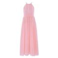 thumbnail image 1 of iEFiEL Girls Chiffon Scoop Neck Flower Girl Dress Wedding Bridesmaid Birthday Party Dress Pearl Pink 10, 1 of 7