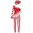 thumbnail image 1 of iEFiEL Girls Christmas Candy Cane Costume Striped Ballet Unitard Sequins Jumpsuit Red-A 6, 1 of 7