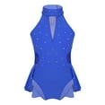 thumbnail image 1 of iEFiEL Girls Cutout Back Ballet Dance Leotard Sparkly Rhinestone Dancewear Blue 8, 1 of 7