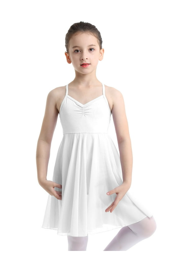 Girls Empire Waist Ballet Dance Dress Modern Lyrical Dance Costumes Dress