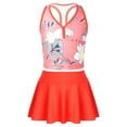 thumbnail image 1 of iEFiEL Girls Floral Tankini Set with Skirt 3pcs Set Swimsuit Bathing Suit,Sizes 4-14 Orange 10, 1 of 7