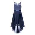 thumbnail image 1 of iEFiEL Girls Lace Floral Wedding Birthday Party Dress High Low Pendulum Chiffon Graduation Ball Dress, 1 of 7