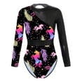 thumbnail image 1 of iEFiEL Girls Leopard Prints Ballet Dance Leotard Gymnastics Yoga Training Bodysuit Black-A 12, 1 of 5