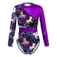 thumbnail image 1 of iEFiEL Girls Leopard Prints Ballet Dance Leotard Gymnastics Yoga Training Bodysuit Black&Rainbow 4, 1 of 5