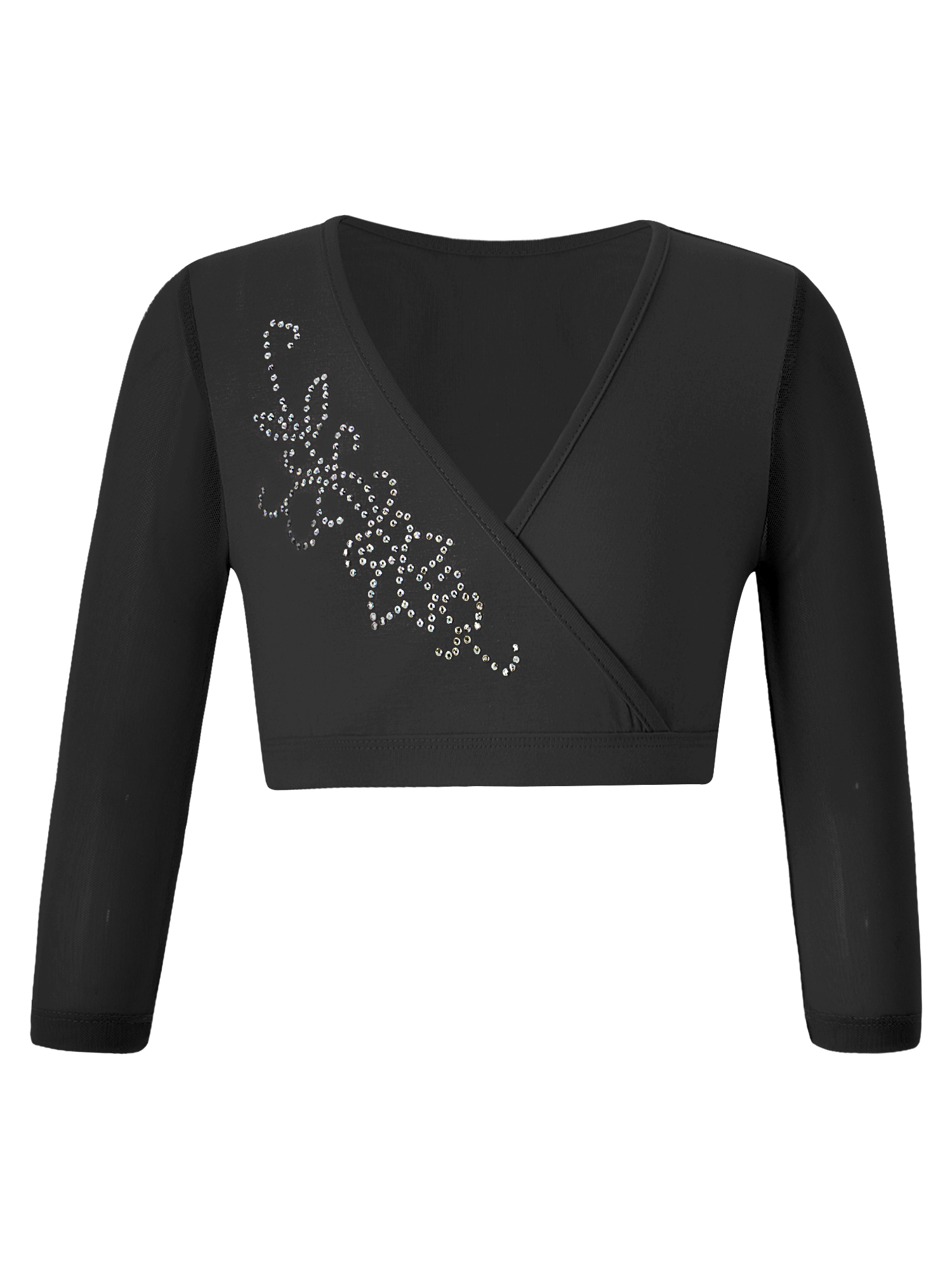 iEFiEL Girls Long Sleeve Dance Cardigan Ballerina Stage Performance