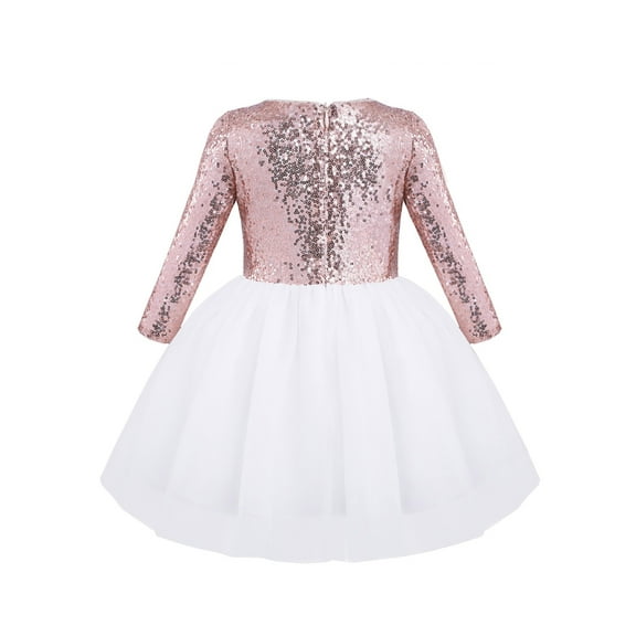 iEFiEL Girls Mesh Sequined Flower Girl Dress Princess Bridesmaid Birthday Party Dress with Headband