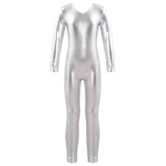 iEFiEL Girls Metallic Ballet Dance Unitard Gymnastics Performance Leotard