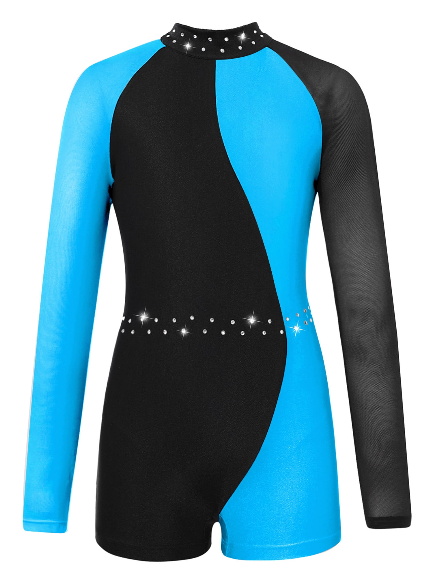 iEFiEL Girls One-piece Dance Jumpsuit Leopard Prints Open Back