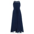 thumbnail image 1 of iEFiEL Girls Rhinestone Accent Wedding Bridesmaid Pageant Birthday Party Dress Dark Navy 8, 1 of 6