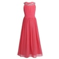 thumbnail image 1 of iEFiEL Girls Rhinestone Accent Wedding Bridesmaid Pageant Birthday Party Dress Watermelon Red 6, 1 of 7