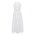 thumbnail image 1 of iEFiEL Girls Rhinestone Floral Lace Maxi Romper Dress for Pageant School Dance Birthday Party, 1 of 7
