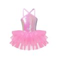 thumbnail image 1 of iEFiEL Girls Shine Dancewear Sequins Spaghetti Straps Ballet Tutu Leotard, 1 of 7