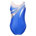 thumbnail image 1 of iEFiEL Girls Sleeveless Shiny Rhinestone Dance Leotard Bronzing Cloth Ice Skating Gymnastics Bodysuit Costume, 1 of 5