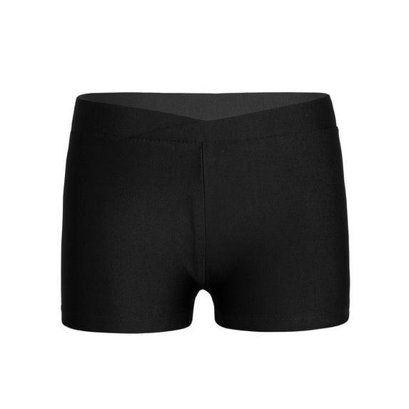 iEFiEL Girls Solid Color Stretchy Ballet Dance Shorts for Gymnastic Workout Sports