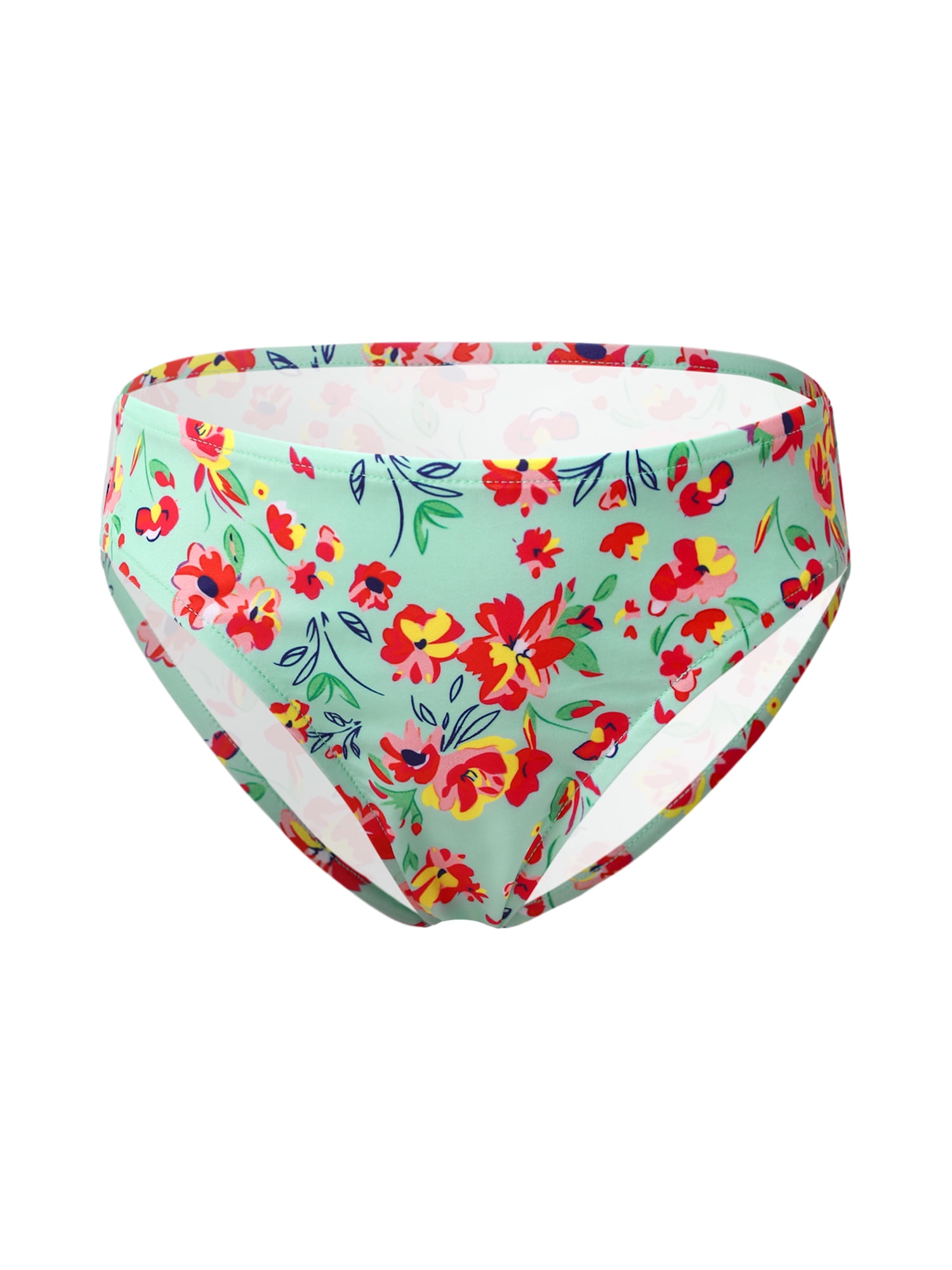 Roxy Hippy Hour Base Girl Bikini Bottoms Blue White L Large NWT