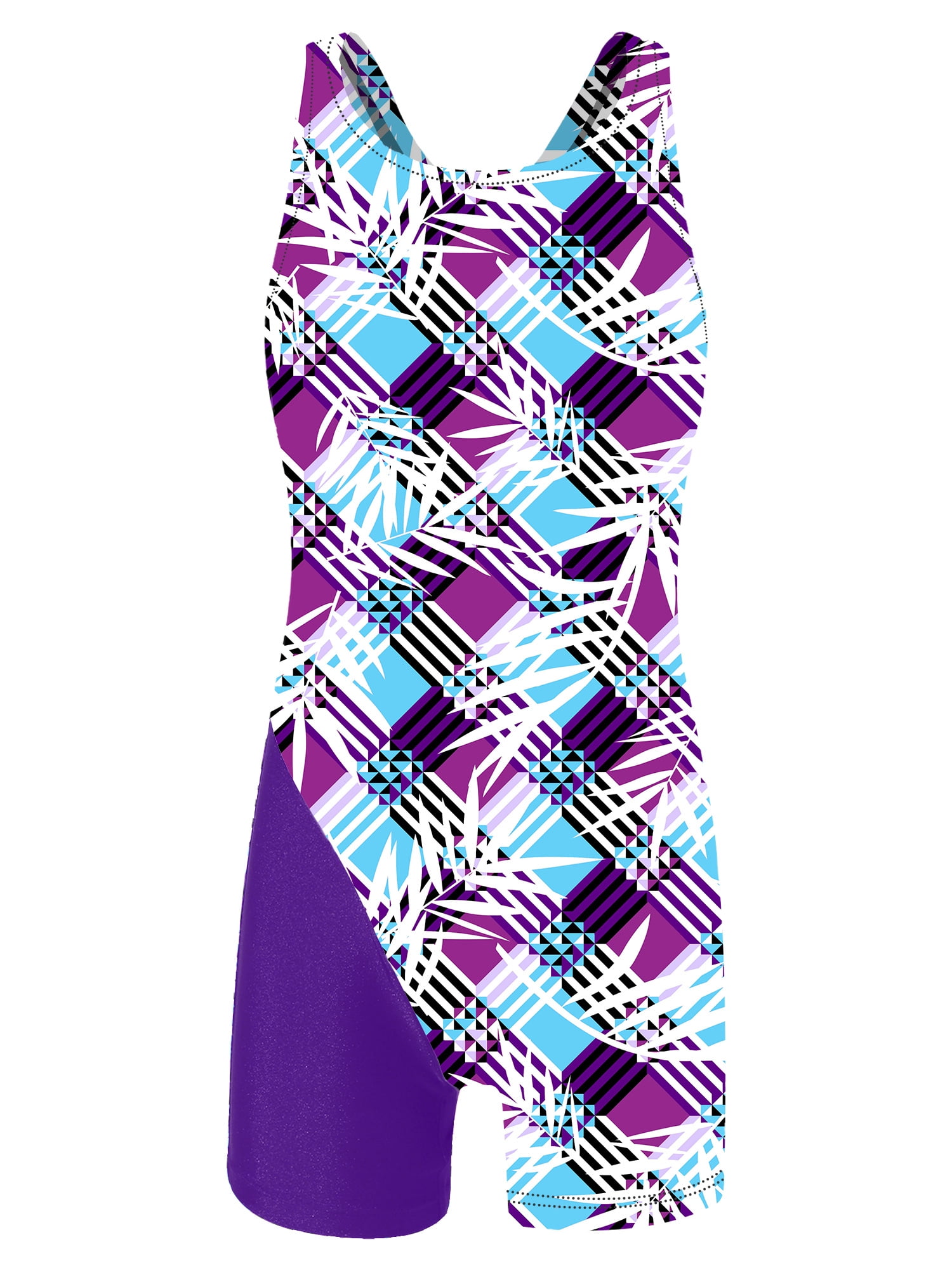 iEFiEL Girls Swimwear Beachwear Jumpsuit One Piece Bodysuit Rash Guard