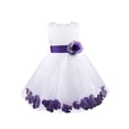thumbnail image 1 of iEFiEL Infant Baby Girls Satin Bowknot Flower Girl Dress Petals Tulle Wedding Pageant Dress, 1 of 5